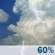 Wednesday: Rain showers likely before 8am, then showers and thunderstorms likely between 8am and 2pm, then a chance of showers and thunderstorms. Mostly cloudy, with a high near 86. Chance of precipitation is 60%. Wednesday: Showers And Thunderstorms Likely